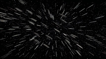 Wall Mural - Abstract Explosion Design With Bright Colors On Black Background