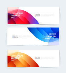 Wall Mural - Geometric banner design with Vector presentation template.
