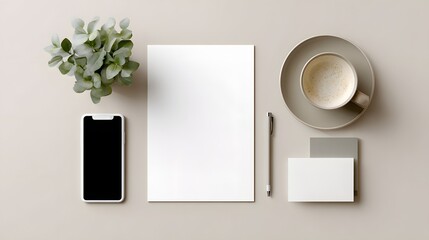 Poster - A stock photo capturing minimalist branding mockups