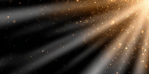 Wall Mural - golden light burst rays background with sparkling star beams and radiant sunbeam effects