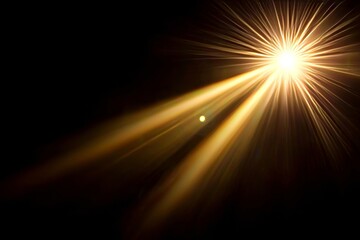Wall Mural - a breathtaking golden sunbeam illuminating the serene landscape, creating a stunning visual contrast