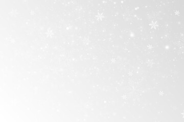 Wall Mural - christmas lights in png format. bokeh, snowflakes, twinkling dust, white sparkling confetti, transpa