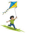 © Syarif - Happy child flying a kite on a hill