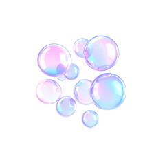 Wall Mural - soap bubble floating alone on a white background