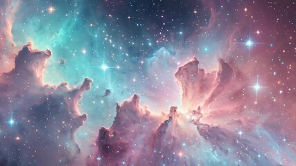 Wall Mural - a colorful nebula with numerous stars shining in the background, perfect for astronomy or space-them
