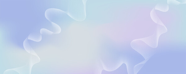 Poster - White wavy lines abstract background - smooth curved stripes, dynamic swooshes. Futuristic minimalist graphic design.