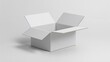 © CryptoCanvas - Isolated brown cardboard package with open flaps on white