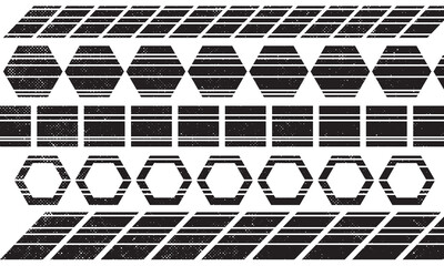 Wall Mural - Raster abstract geometric seamless pattern with vertical fading lines, tracks, halftone stripes. Extreme sport style illustration, urban art.