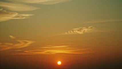 Wall Mural - Twilight scene featuring a deep blue sky and classic retro filter