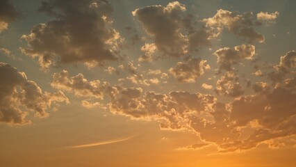 Wall Mural - Dusk painted with shades of yellow and orange