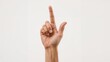 © TheWaterMeloonProjec - Isolated hand with four fingers showing against white background, business theme