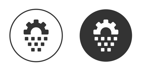 Digital transformation icon in glyph style for web Design. UI UX icons