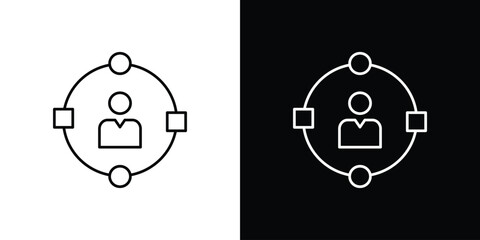 Experience icon vector logo outline. thin line symbols