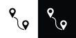 © iconic - Distance icon set Vector Design for mobile concept and web design.