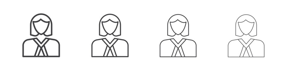 Lawyer icon concept Linear Pictogram. Simple element illustration.