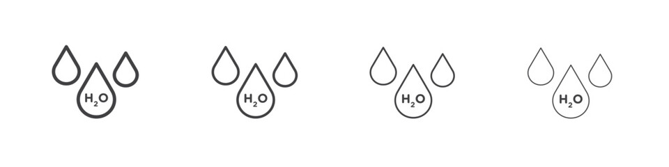 H2o icon concept Linear Pictogram. Simple element illustration.
