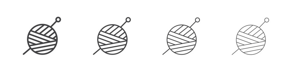 Crochet icon concept Linear Pictogram. Simple element illustration.