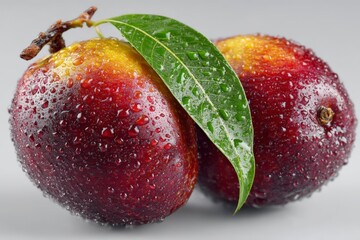 Wall Mural - Freshly harvested apples glistening with dew on a bright morning in an orchard