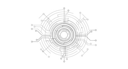 Abstract Technology Circuit Board Design Digital Network Innovation