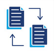 © Lulis - File Transfer Flat Blue Icon Vector Illustration