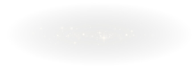 Wall Mural - Gold Dust Light Effect PNG. Glowing Christmas Bokeh Background with Yellow Flickering Shine, Confetti Particles, and Shimmering Golden Stars on Transparent Background.	
