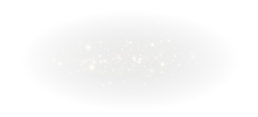 Wall Mural - Golden Sparkles and Shining Dust . Christmas Light Effect with Glowing Stars, Magical Spark Particles, Glitter Confetti Overlay on Transparent Background for Festive Vector Design.PNG