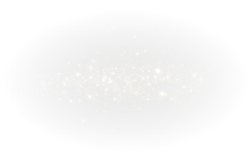 Wall Mural - Gold Dust Light Effect PNG. Glowing Christmas Bokeh Background with Yellow Flickering Shine, Confetti Particles, and Shimmering Golden Stars on Transparent Background.	
