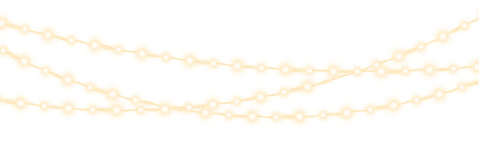Wall Mural - Festive garland glowing with magical sparkle and bright holiday lights. Luxury party decoration with shimmering gold and vibrant disco flare.