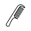 © BraveSpirit - Simple black comb with wide and narrow teeth – stock vector icon in line style