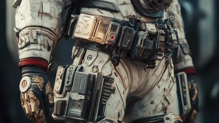 Wall Mural - astronaut in space gear, close-up view