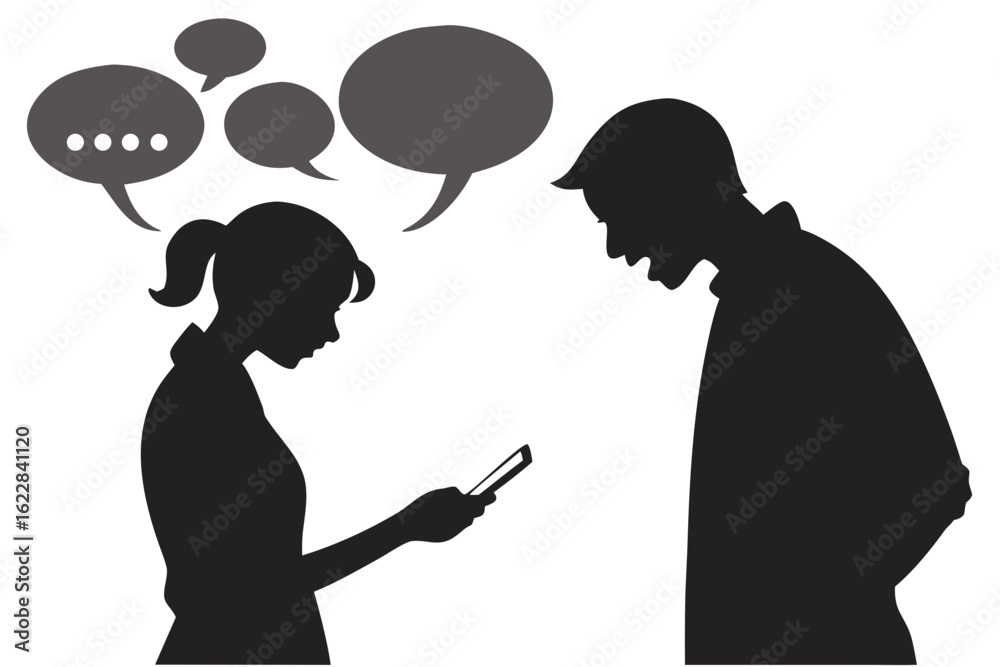 Curated visual reference: Fresh Look at A Man Yells At A Woman Who Is Absorbed In