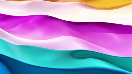 Wall Mural - Color Abstract Wave Background Material Color Silk Satin Wave Flow