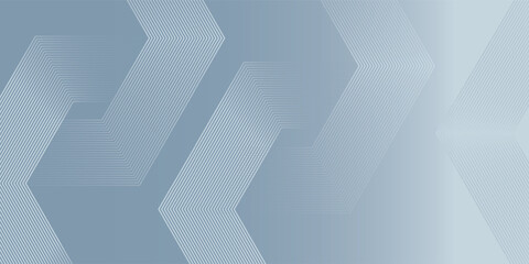 Wall Mural - Abstract hexagon lines on gray background. Geometric stripe line art design modern, vector illustration eps10.