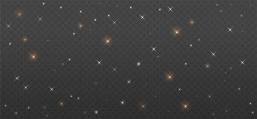 Wall Mural - Space with golden stars Abstract background, Stardust and warm shining stars in universal. Vector illustration of starry night sky