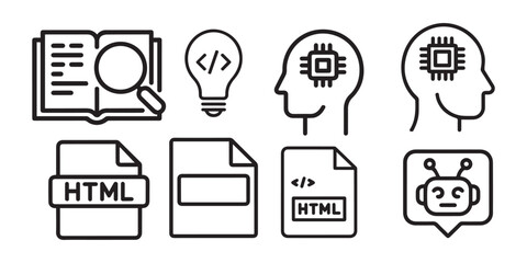 AI and Programming Icons