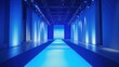 © yai - Empty Fashion Runway, Blue Lighting, Modern Stage, Event