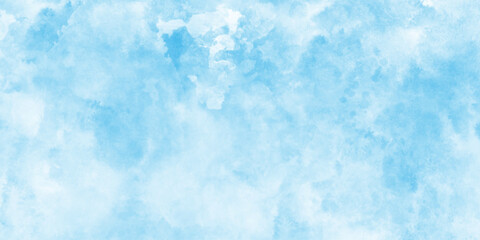 Wall Mural - abstract blue watercolor white background, soft cloud shapes, blended watercolor effect, blue marble