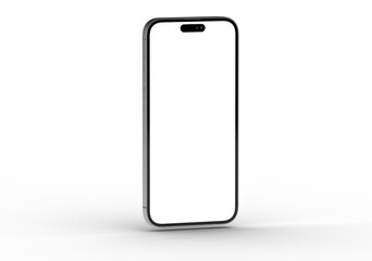 High-quality image of a modern smartphone with a blank screen, perfect for app presentations or website mockups.