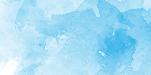 Wall Mural - abstract blue watercolor white background, soft cloud shapes, blended watercolor effect, blue marble