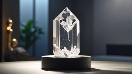 Crystal Point:  Elegant, Transparent, and Intricate Design