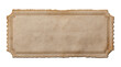 © jahanarabegum7973 - Vintage blank ticket, paper with a grunge edge, isolated on a transparent background in PNG format.