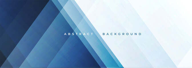 Wall Mural - Blue and white modern abstract wide banner design. Minimalist abstract background with geometric shapes. Vector illustration