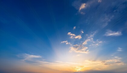 Wall Mural - soft blue sky fuse with sunset light to look like heaven peaceful