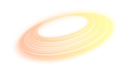 Wall Mural - Dynamic round wave with shiny lines and glowing motion. Abstract neon swirl with electric particle flare.