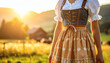 © Shinta - Dirndl dress detail shot with soft blurred background