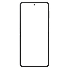 Wall Mural - similar to android device jetblack smartphone mockup template without background and with white scre