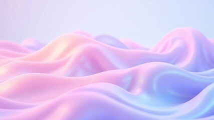 Pastel Dreamscape: Iridescent Waves of Liquid Light