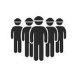 © Vladislav - Silhouette group of construction workers with hard hats in formation