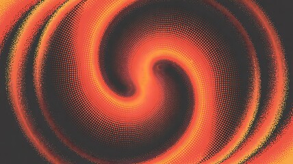 Swirling gradient dots pattern abstract