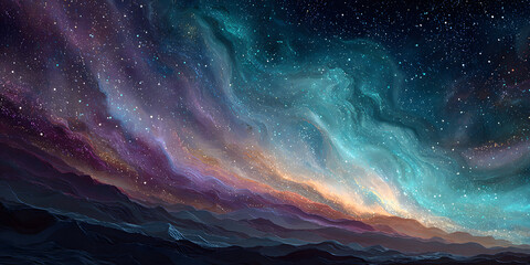 Wall Mural - Vibrant Outer Space Background